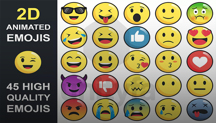 Animated emojis 2D Bubbles v2.1.1