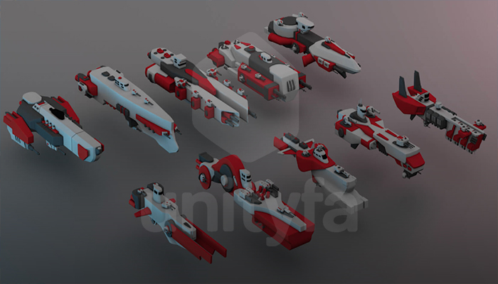 Battle SpaceShip 3D Low Poly v1.0